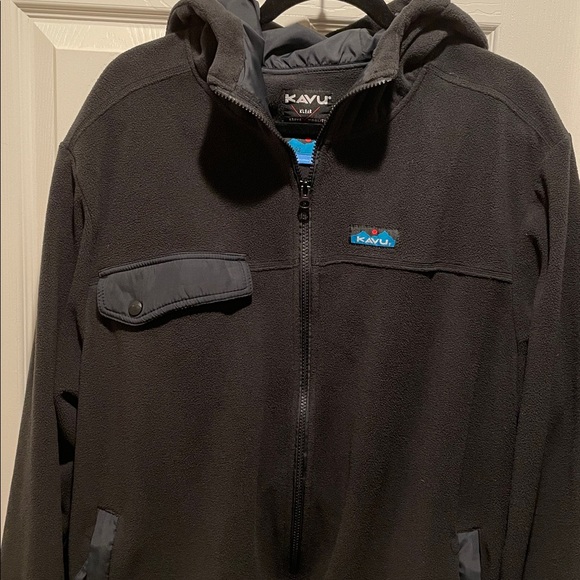 KAVU fleece zip up hooded jacket - Picture 2 of 8